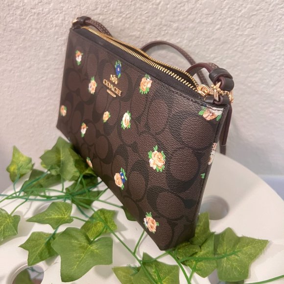 Coach Bags Coach Zip Top Crossbody In Signature Canvas With Vintage